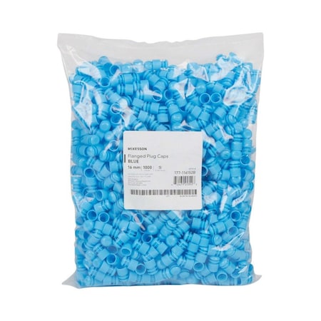 Mckesson Blue Tube Closure for use with 16 mm Blood Drawing Tubes, 10000PK 177-116152B